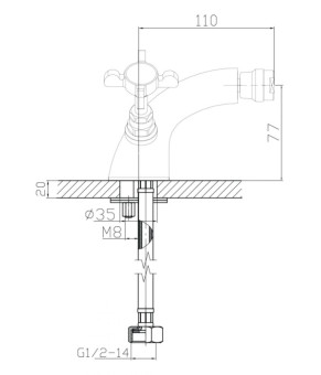 Смеситель Imprese Cuthna 40280 stribro