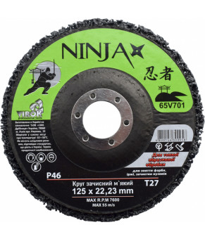 Круг зачистной нетканый мягкий Virok Ninja Т27 125х22х13 мм Р46 65V701
