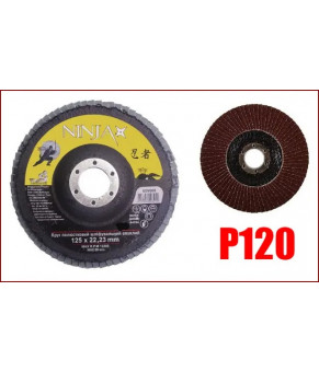 Круг лепестковый шлифовальный Virok Ninja Т27 125х22 мм Р120 65V512