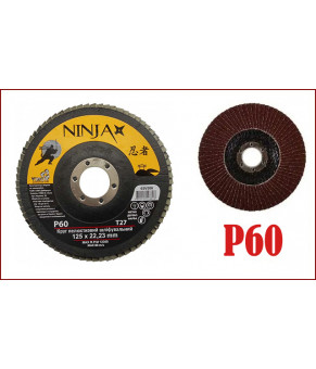 Круг лепестковый шлифовальный Virok Ninja Т27 125х22 мм Р60 65V506
