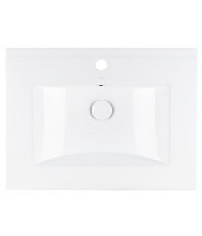 Комплект Qtap тумба напольная Scorpio 600х825х460 мм White + раковина врезная Albatross QT71SC43951