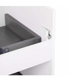 Комплект Qtap тумба напольная Scorpio 600х825х460 мм White + раковина врезная Albatross QT71SC43951