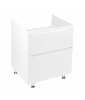 Комплект Qtap тумба напольная Scorpio 600х825х460 мм White + раковина врезная Albatross 9H QT71SC43953