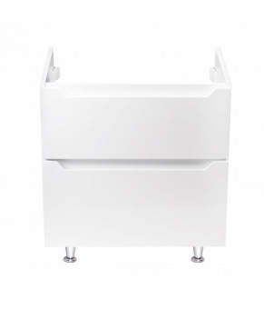 Комплект Qtap тумба напольная Scorpio 600х825х460 мм White + раковина врезная Albatross E QT71SC43954