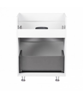 Комплект Qtap тумба напольная Scorpio 600х825х460 мм White + раковина врезная Albatross E QT71SC43954