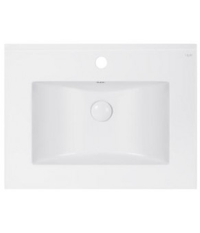 Комплект Qtap тумба напольная Scorpio 600х825х460 мм White + раковина врезная Albatross E QT71SC43954