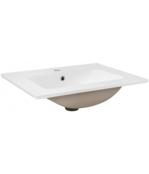 Комплект Qtap тумба напольная Scorpio 600х825х460 мм White + раковина врезная Albatross E QT71SC43954