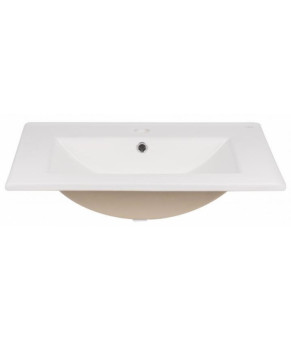 Комплект Qtap тумба напольная Scorpio 600х825х460 мм White + раковина врезная Albatross New QT71SC43955