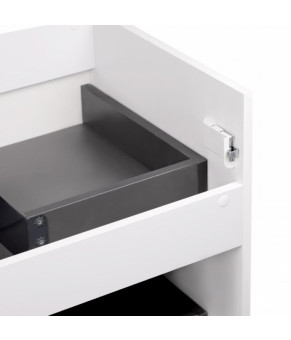 Комплект Qtap тумба напольная Scorpio 700х825х460 мм White + раковина врезная Albatross E QT71SC43957
