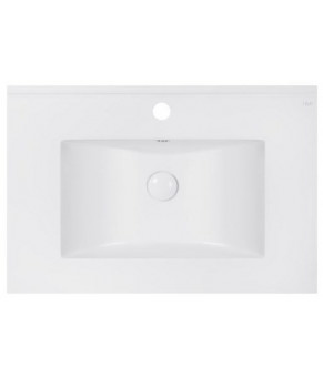 Комплект Qtap тумба напольная Scorpio 700х825х460 мм White + раковина врезная Albatross E QT71SC43957