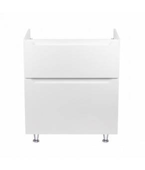 Комплект Qtap тумба напольная Scorpio 700х825х460 мм White + раковина врезная Albatross New QT71SC43958