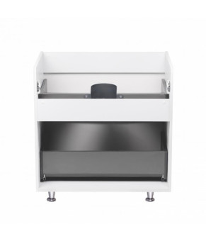 Комплект Qtap тумба напольная Scorpio 800х825х460 мм White + раковина врезная Albatross 01 QT71SC43960