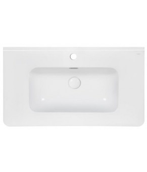 Комплект Qtap тумба напольная Scorpio 800х825х460 мм White + раковина врезная Albatross 9H QT71SC43961