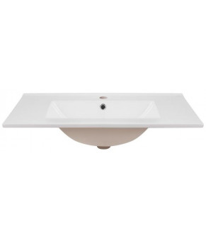 Комплект Qtap тумба напольная Scorpio 800х825х460 мм White + раковина врезная Albatross E QT71SC43962