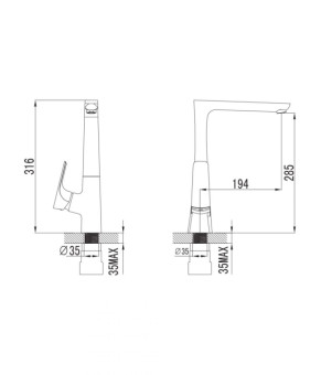 Смеситель Imprese Valtice 55320