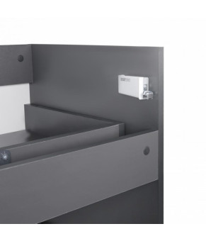 Комплект Qtap тумба для підлоги Scorpio 800х825х460 мм Graphite + раковина врізна Albatross New QT71SC44002