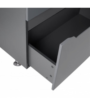 Комплект Qtap тумба для підлоги Scorpio 800х825х460 мм Graphite + раковина врізна Albatross New QT71SC44002