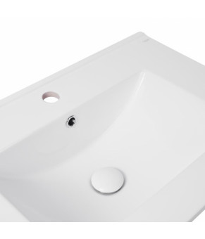 Комплект Qtap тумба напольная Scorpio 700х825х460 мм Graphite + раковина врезная Albatross E QT71SC44004