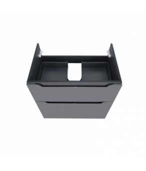 Комплект Qtap тумба напольная Scorpio 700х825х460 мм Graphite + раковина врезная Albatross New QT71SC44005