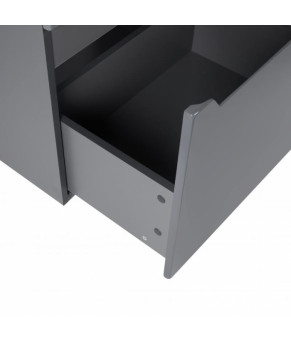 Комплект Qtap тумба напольная Scorpio 600х825х460 мм Graphite + раковина врезная Albatross 9H QT71SC44010