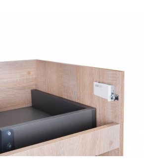 Комплект Qtap тумба напольная Taurus 800х800х437 мм Whitish oak + раковина врезная Albatross QT71TA44013