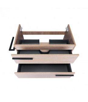Комплект Qtap тумба напольная Taurus 800х800х437 мм Whitish oak + раковина врезная Albatross 01 QT71TA44014