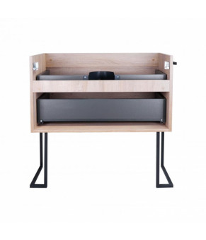 Комплект Qtap тумба напольная Taurus 800х800х437 мм Whitish oak + раковина врезная Albatross 01 QT71TA44014