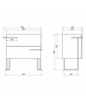 Комплект Qtap тумба напольная Taurus 800х800х437 мм Whitish oak + раковина врезная Albatross 9H QT71TA44015