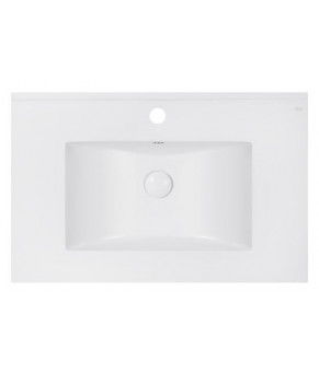 Комплект Qtap тумба напольная Taurus 800х800х437 мм Whitish oak + раковина врезная Albatross E QT71TA44016