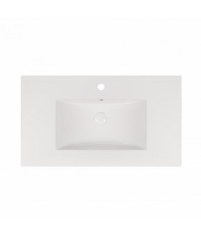 Комплект Qtap тумба напольная Taurus 800х800х437 мм Whitish oak + раковина врезная Albatross New QT71TA44017