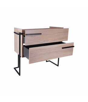 Комплект Qtap тумба напольная Taurus 800х800х437 мм Whitish oak + раковина врезная Albatross New QT71TA44017