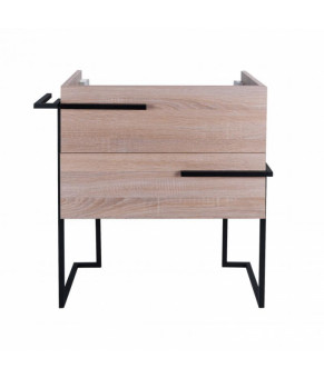 Комплект Qtap тумба напольная Taurus 700х800х437 мм Whitish oak + раковина врезная Albatross E QT71TA44019