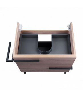 Комплект Qtap тумба напольная Taurus 700х800х437 мм Whitish oak + раковина врезная Albatross E QT71TA44019
