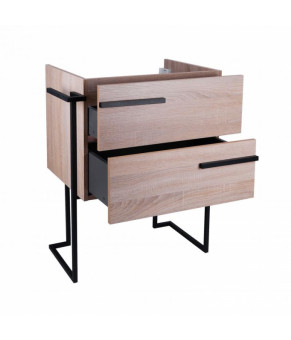 Комплект Qtap тумба напольная Taurus 600х800х437 мм Whitish oak + раковина врезная Albatross 01 QT71TA44022