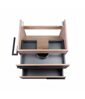 Комплект Qtap тумба напольная Taurus 600х800х437 мм Whitish oak + раковина врезная Albatross 01 QT71TA44022