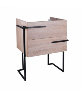 Комплект Qtap тумба напольная Taurus 600х800х437 мм Whitish oak + раковина врезная Albatross New QT71TA44025