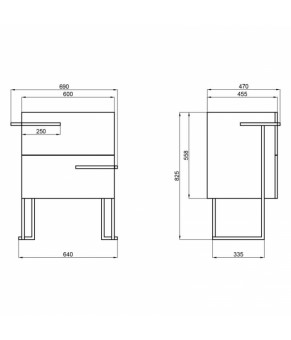 Комплект Qtap тумба напольная Taurus 600х800х437 мм Whitish oak + раковина врезная Albatross New QT71TA44025