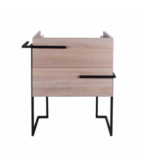 Комплект Qtap тумба напольная Taurus 600х800х437 мм Whitish oak + раковина врезная Albatross New QT71TA44025