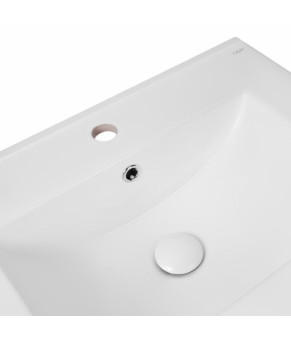 Комплект Qtap тумба для підлоги Taurus 600х800х437 мм Whitish oak + раковина врізна Albatross E QT71TA44024