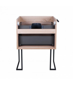 Комплект Qtap тумба для підлоги Taurus 600х800х437 мм Whitish oak + раковина врізна Albatross E QT71TA44024