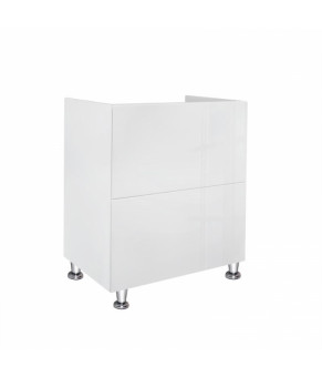 Комплект Qtap тумба для підлоги Tern 600х725х437 мм White + раковина врізна Albatross 01 QT71TE44085
