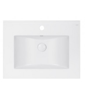 Комплект Qtap тумба для підлоги Tern 600х725х437 мм White + раковина врізна Albatross E QT71TE44087