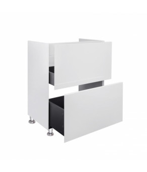 Комплект Qtap тумба для підлоги Tern 600х725х437 мм White + раковина врізна Albatross E QT71TE44087