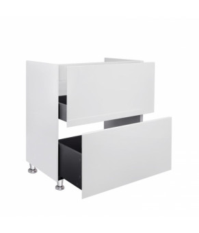 Комплект Qtap тумба напольная Tern 700х725х437 мм White + раковина врезная Albatross QT71TE44089