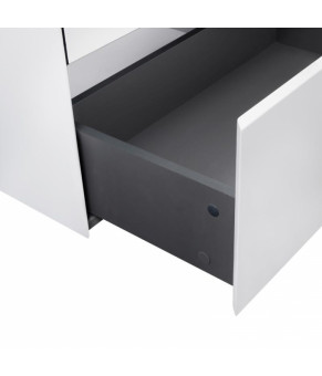 Комплект Qtap тумба напольная Tern 700х725х437 мм White + раковина врезная Albatross E QT71TE44090