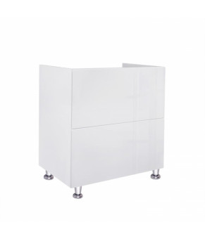 Комплект Qtap тумба напольная Tern 700х725х437 мм White + раковина врезная Albatross New QT71TE44091