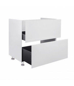 Комплект Qtap тумба напольная Tern 800х725х437 мм White + раковина врезная Albatross 01 QT71TE44093