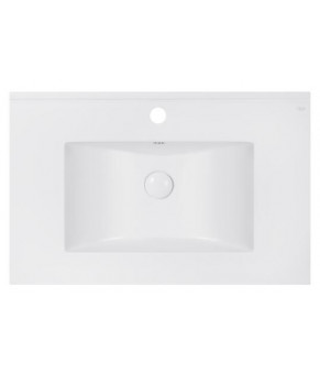 Комплект Qtap тумба напольная Tern 800х725х437 мм White + раковина врезная Albatross E QT71TE44095