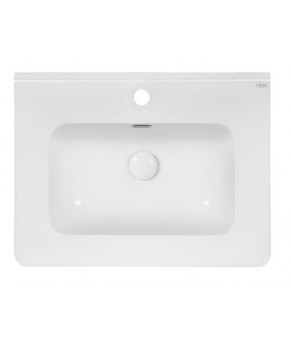 Комплект Qtap тумба напольная Tern 600х725х437 мм Matt Black + раковина врезная Albatross 9H QT71TE44112