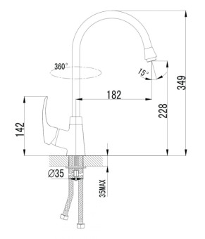 Смеситель Imprese Malse 55010S